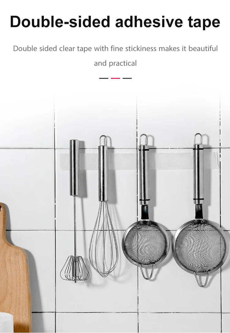 🔥🔥Transparent nano magic tape that leaves no residue, reusable double-sided handle