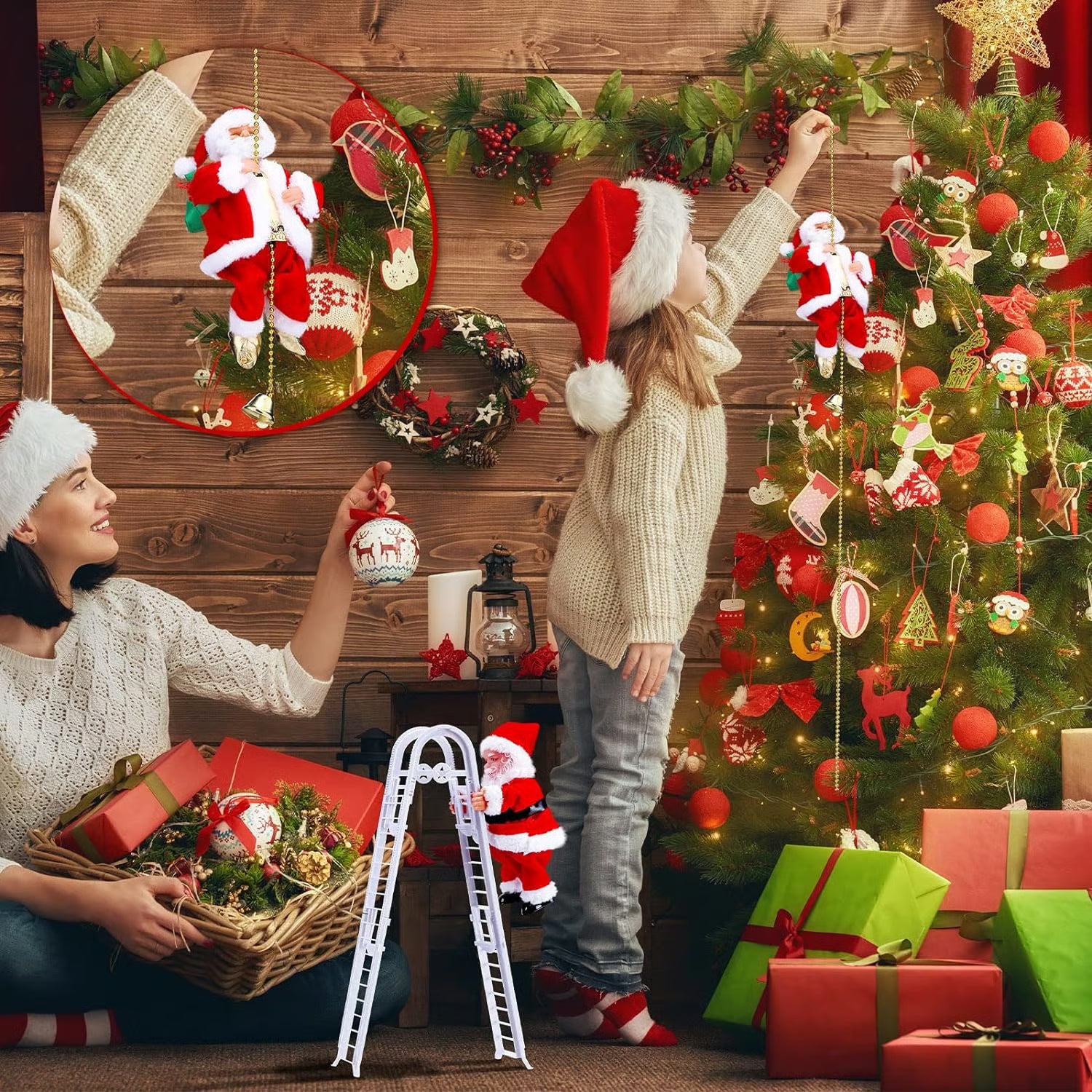 Early Christmas promotion Electric Santa Claus that goes up and down with music