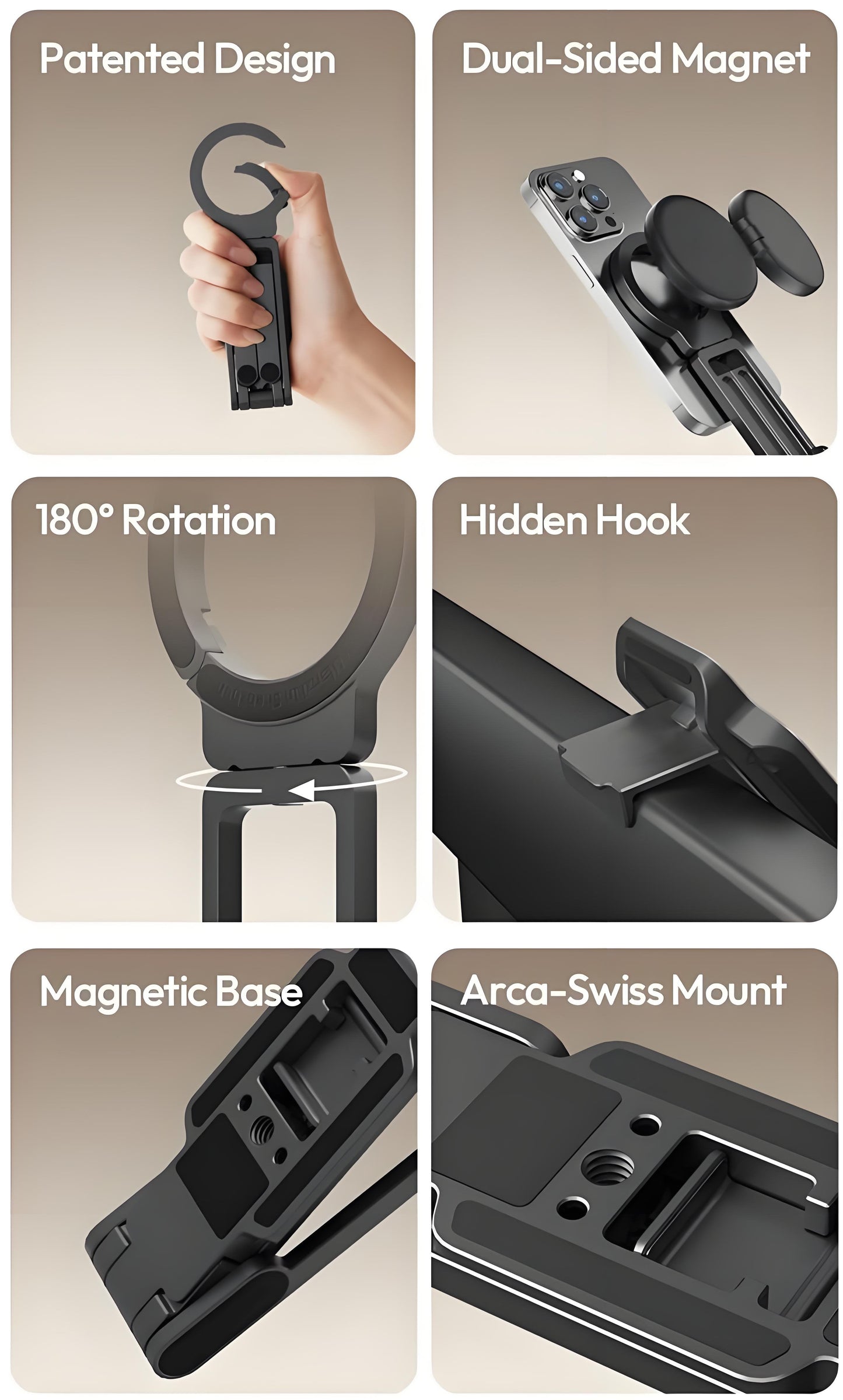 🔥HOT SALE 50% OFF📱Strong Magnetic Phone Tripod for iPhone⚡