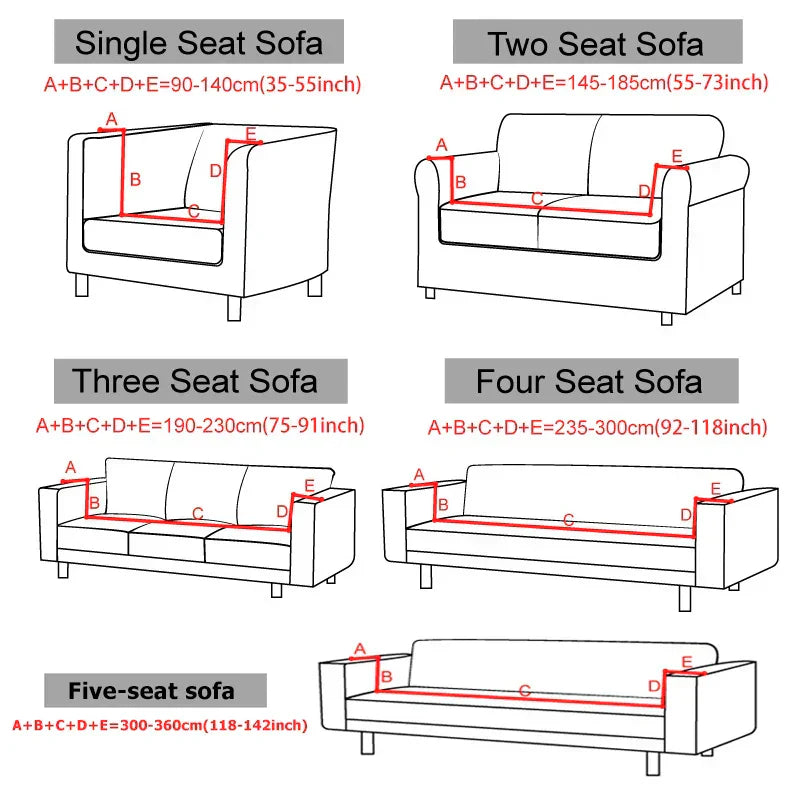 Jac 07 Sofa cover with elastic band