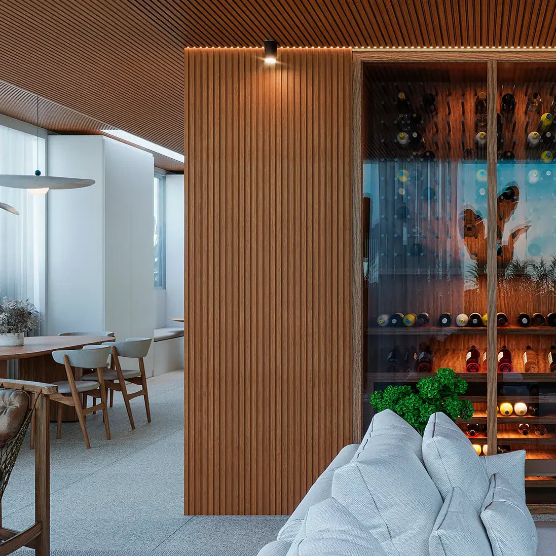 Waterproof Wall Panels 270cm x 110cm – Elegant Striped Pattern | Limited-Time Offer