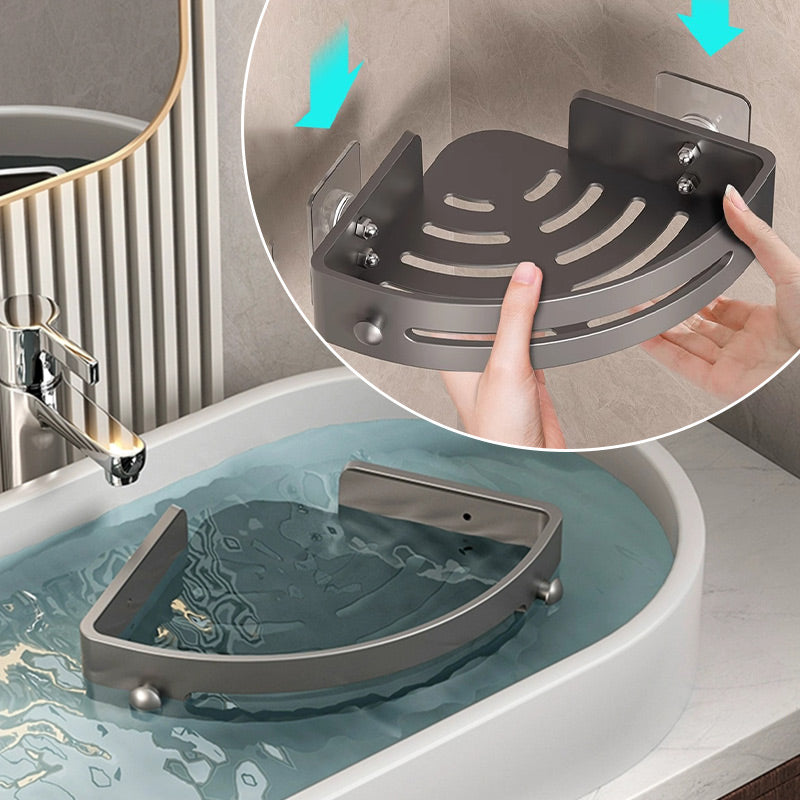 📢50% OFF!✨Corner Shower Shelf without Drilling with Hooks