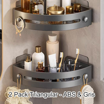 📢50% OFF!✨Corner Shower Shelf without Drilling with Hooks