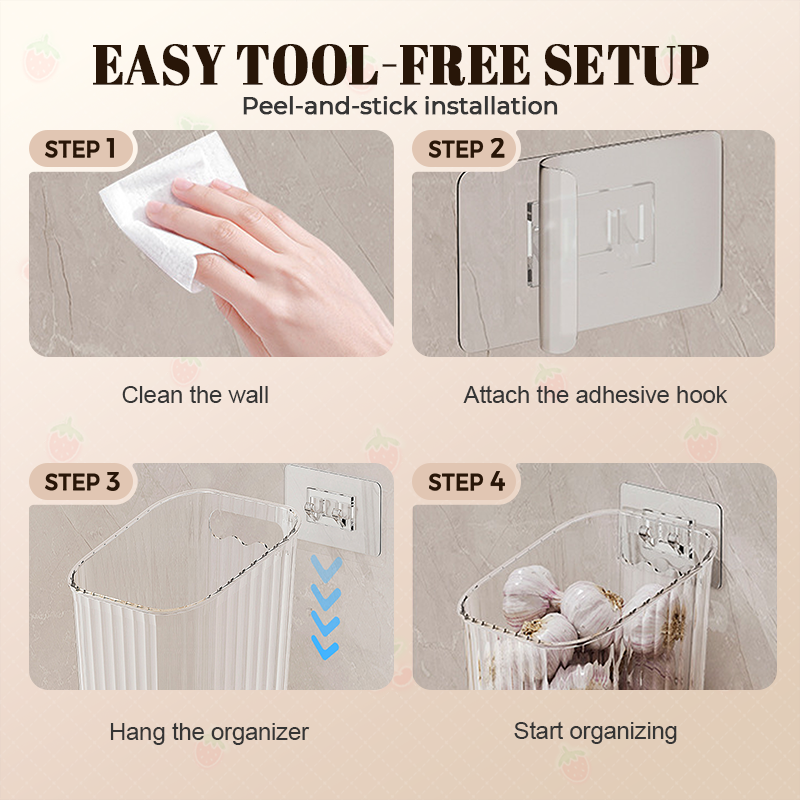 Wall-Mounted Clear Storage Organizer