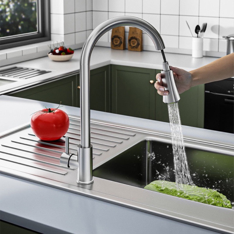 Splash Proof Faucet Extender with 9 joints for Kitchen Bathroom Sink