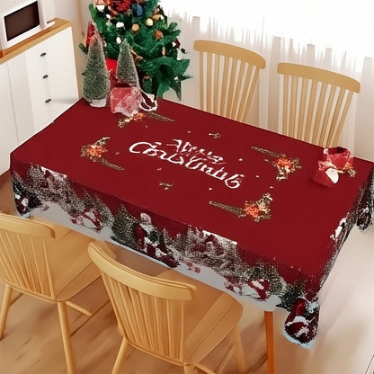 🔥Black Friday mega offer – 50% discount!🔥Joyful festive classic Christmas tablecloth